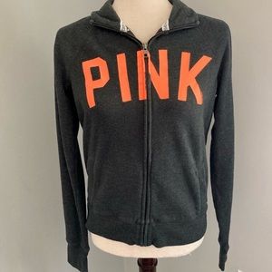 Victoria’s Secret PINK Gray and Orange Sweatshirt